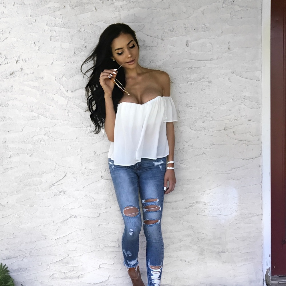 Flowy white blouse